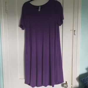 Soft Purple Zenana Trapeze Dress Large